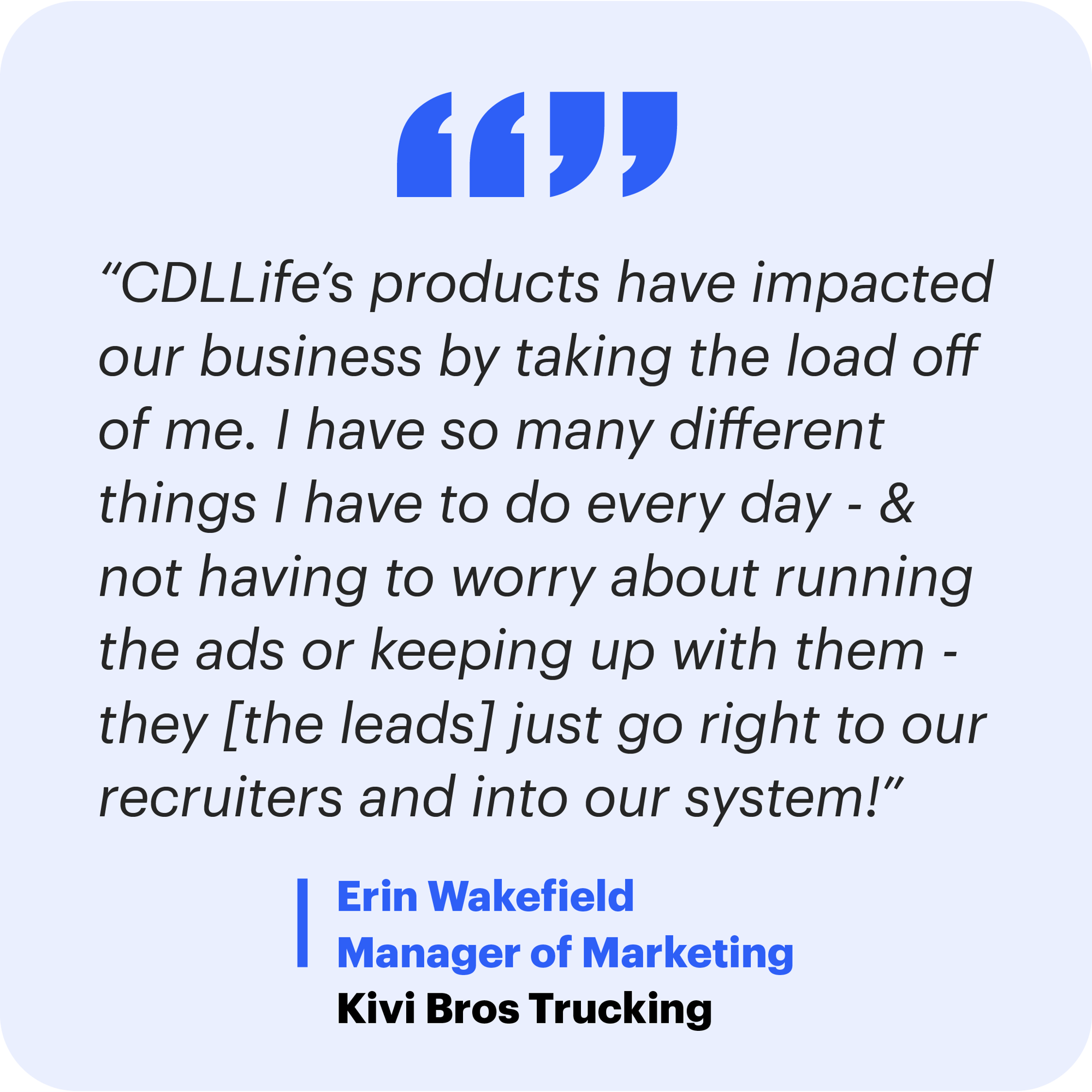 Testimonial for driver recruitment Testimonial for driver recruitment