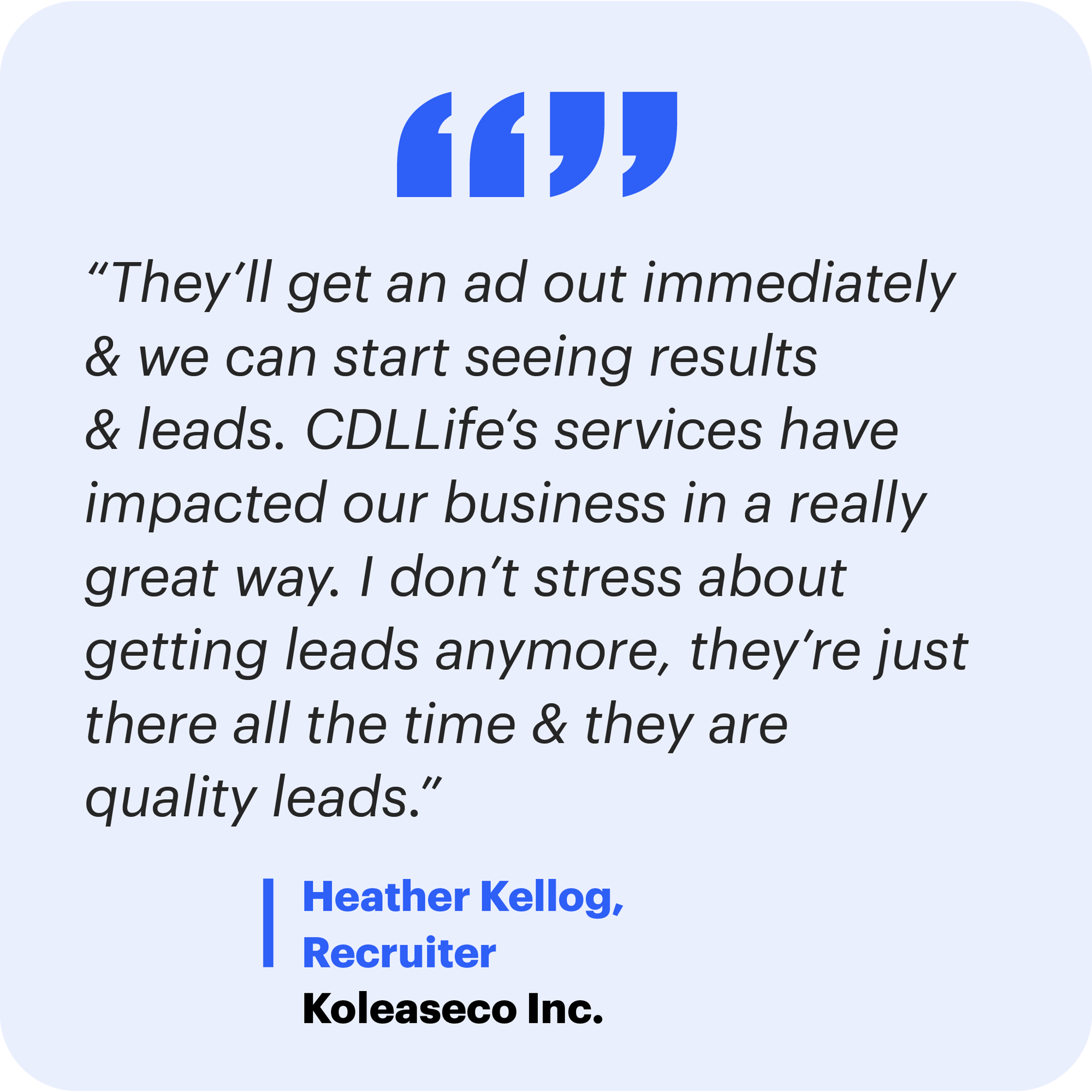 CDL-A driver recruitment testimonial CDL-A driver recruitment testimonial